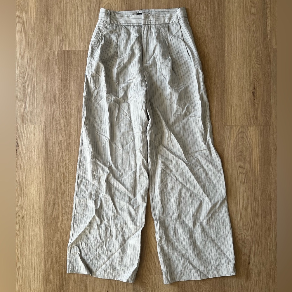 Zara Wide Leg Pin Stripe Trousers